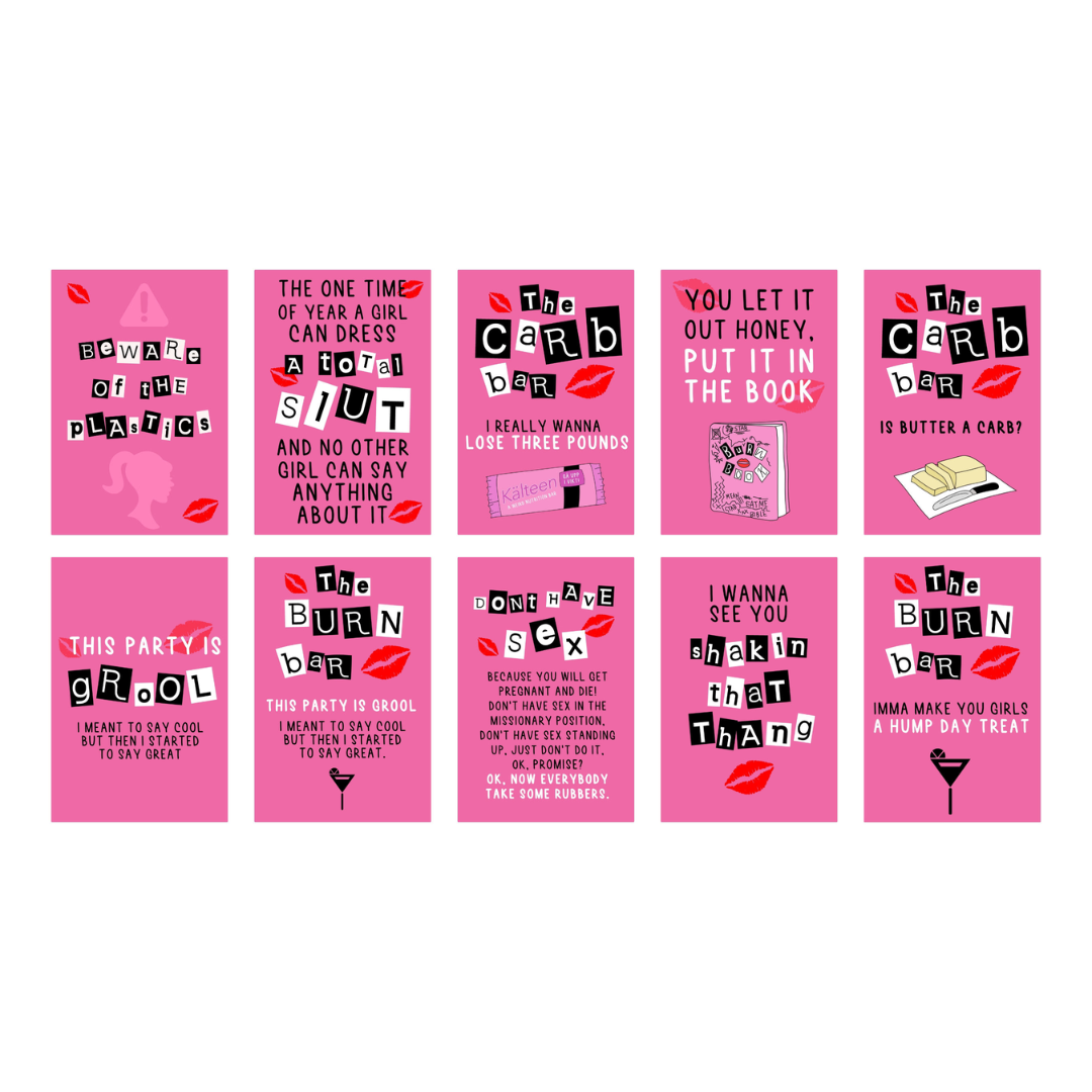 Mean Girls Party Posters Bundle | 10 Bar Signs - Instant Downloads – Pepped  Parties