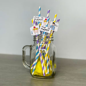 Friends Party Paper Straws - 12 Pack