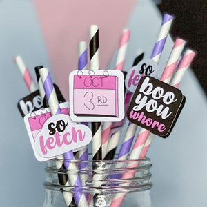 Mean Girls Party Paper Straws - 12 Pack