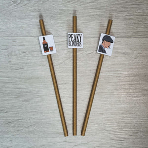 Peaky Blinders Party Paper Straws - 12 Pack