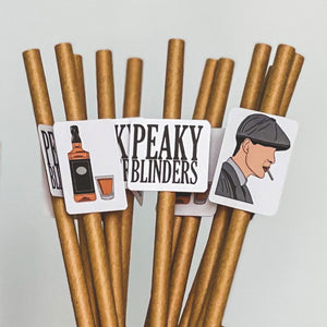 Peaky Blinders Party Paper Straws - 12 Pack