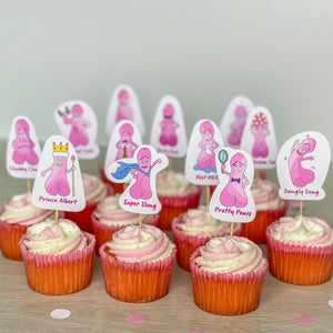 Penis Party Cake Toppers - 12 Pack