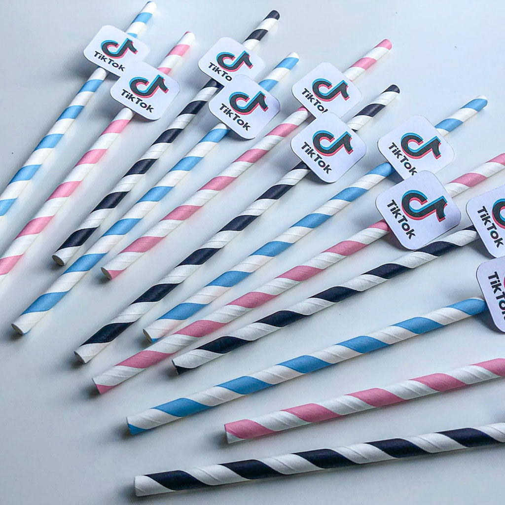 TikTok Inspired Party Paper Straws - 12 Pack – Pepped Parties